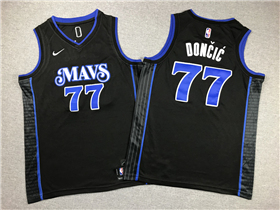 Dallas Mavericks #77 Luka Dončić Youth 2023-24 Black City Edition Swingman Jersey