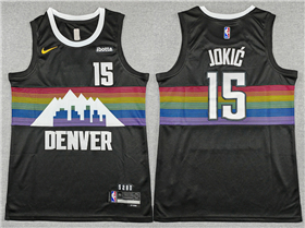 Denver Nuggets #15 Nikola Jokić 2025-26 Black City Edition Swingman Jersey