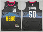 Denver Nuggets #50 Aaron Gordon 2023-24 Black City Edition Swingman Jersey