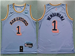 San Antonio Spurs #1 Victor Wembanyama 2024-25 Light Blue City Edition Swingman Jersey