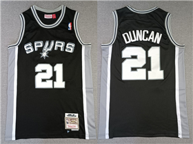 San Antonio Spurs #21 Tim Duncan 1998-99 Black Hardwood Classics Jersey