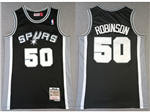 San Antonio Spurs #50 David Robinson 1998-99 Black Hardwood Classics Jersey