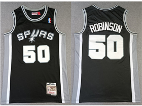 San Antonio Spurs #50 David Robinson 1998-99 Black Hardwood Classics Jersey