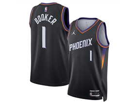 Phoenix Suns #1 Devin Booker 2025-26 Black Statement Edition Swingman Jersey