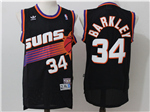 Phoenix Suns #34 Charles Barkley Black Hardwood Classics Jersey