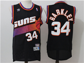 Phoenix Suns #34 Charles Barkley Black Hardwood Classics Jersey