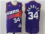 Phoenix Suns #34 Charles Barkley Purple Hardwood Classics Jersey