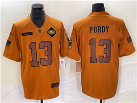 San Francisco 49ers #13 Brock Purdy 2023 Brown Salute To Service Limited Jersey