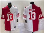 San Francisco 49ers #13 Brock Purdy Split White/Red Limited Jersey