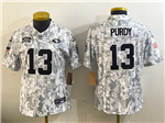 San Francisco 49ers #13 Brock Purdy Women's Arctic Camo 2024 Salute To Service Limited Jersey