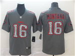 San Francisco 49ers #16 Joe Montana Gray Camo Limited Jersey