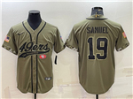San Francisco 49ers #19 Deebo Samuel Olive Salute To Service Baseball Jersey