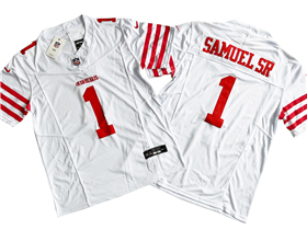 San Francisco 49ers #1 Deebo Samuel Sr. White Vapor F.U.S.E. Limited Jersey