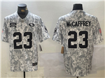 San Francisco 49ers #23 Christian McCaffrey Arctic Camo 2024 Salute To Service Limited Jersey