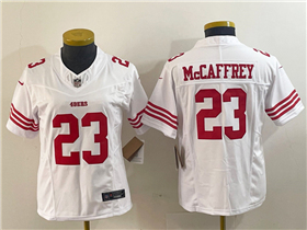 San Francisco 49ers #23 Christian McCaffrey Women's White Vapor F.U.S.E. Limited Jersey