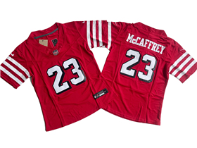 San Francisco 49ers #23 Christian McCaffrey Youth Red Alternate Vapor F.U.S.E. Limited Jersey