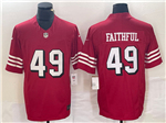 San Francisco 49ers #49 Faithful to The Bay Alternate Red Vapor F.U.S.E. Limited Jersey