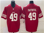 San Francisco 49ers #49 Faithful to The Bay Red Vapor F.U.S.E. Limited Jersey