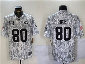 San Francisco 49ers #80 Jerry Rice Arctic Camo 2024 Salute To Service Limited Jersey