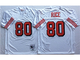 San Francisco 49ers #80 Jerry Rice 1994 Throwback White Jersey
