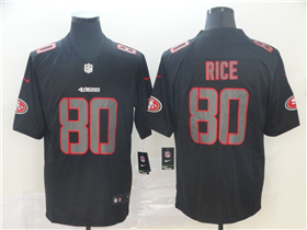 San Francisco 49ers #80 Jerry Rice Black Vapor Impact Limited Jersey