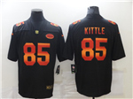 San Francisco 49ers #85 George Kittle Black Colorful Fashion Limited Jersey