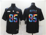 San Francisco 49ers #85 George Kittle Black Rainbow Vapor Limited Jersey