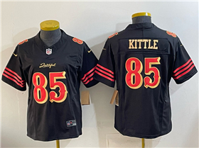 San Francisco 49ers #85 George Kittle Women's Black Rivalries Vapor F.U.S.E. Limited Jersey