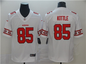 San Francisco 49ers #85 George Kittle White Team Logos Fashion Limited Jersey
