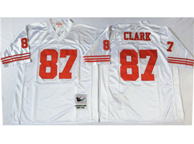 San Francisco 49ers #87 Dwight Clark Throwback White Jersey