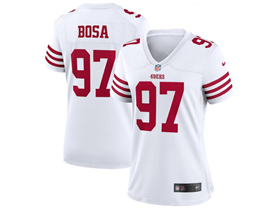 San Francisco 49ers #97 Nick Bosa Women's White Vapor Limited Jersey