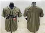 San Francisco 49ers Olive Salute To Service Baseball Team Jersey
