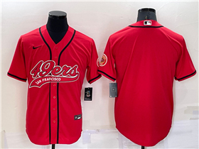 San Francisco 49ers Red Baseball Cool Base Team Jersey