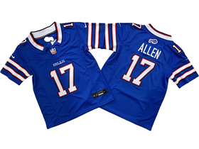 Buffalo Bills #17 Josh Allen Blue Youth Vapor F.U.S.E. Limited Jersey