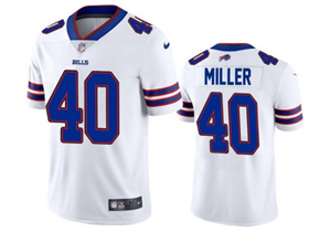 Buffalo Bills #40 Von Miller White Vapor Limited Jersey