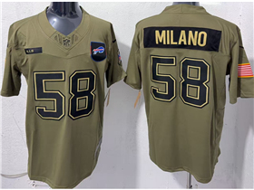 Buffalo Bills #58 Matt Milano Olive 2025 Salute To Service Limited Jersey