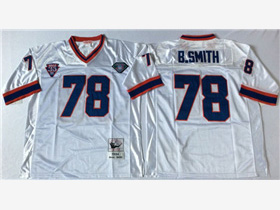 Buffalo Bills #78 Bruce Smith 1994 Throwback White Jersey