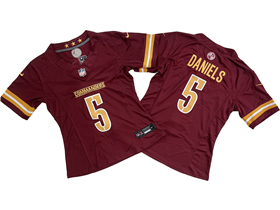 Washington Commanders #5 Jayden Daniels Women's Burgundy Vapor F.U.S.E. Limited Jersey