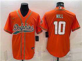 Miami Dolphins #10 Tyreek Hill Orange Baseball Cool Base Jersey