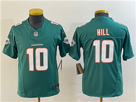 Miami Dolphins #10 Tyreek Hill Youth Aqua Vapor F.U.S.E. Limited Jersey