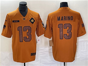 Miami Dolphins #13 Dan Marino 2023 Brown Salute To Service Limited Jersey