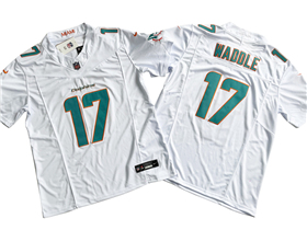 Miami Dolphins #17 Jaylen Waddle White Vapor F.U.S.E. Limited Jersey