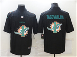 Miami Dolphins #1 Tua Tagovailoa Black Shadow Logo Limited Jersey