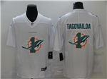 Miami Dolphins #1 Tua Tagovailoa White Shadow Logo Limited Jersey