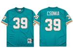 Miami Dolphins #39 Larry Csonka 1972 Throwback Aqua Jersey
