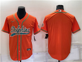 Miami Dolphins Orange Baseball Cool Base Team Jersey