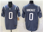 New England Patriots #0 Christian Gonzalez Storm Blue Rivalries Vapor F.U.S.E. Limited Jersey