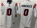 New England Patriots #0 Christian Gonzalez White Special Vapor F.U.S.E. Limited Jersey