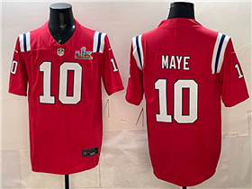 New England Patriots #10 Drake Maye Red Super Bowl LX Limited Jersey