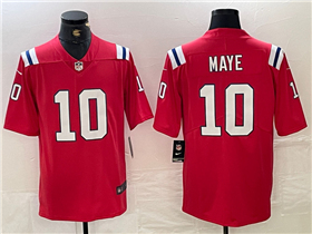 New England Patriots #10 Drake Maye Red Vapor Limited Jersey